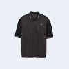 프라다 피케 폴로 셔츠 리나일론 디테일 블랙