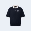 루이비통 엠브로이더드 쇼트 슬리브드 코튼 블렌드 폴로 셔츠 1AFQQJ