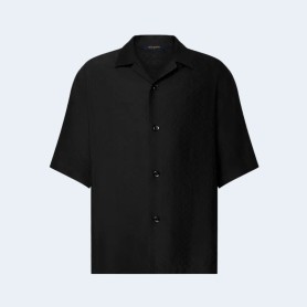 루이비통 모노그램 로고 블랙 반팔 셔츠