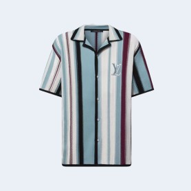 루이비통 스트라이프 크로셰 니트반팔 셔츠