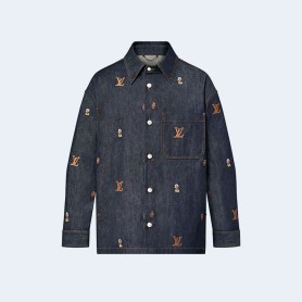 루이비통 자수 데님 오버셔츠 1AFHVC