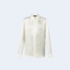 루이비통 모노그램 롱슬리브 실크 셔츠 화이트