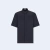 디올 오블리크 쇼트 슬리브드 셔츠 블랙