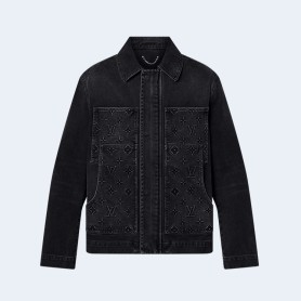 루이비통 쇼트 슬리브드 데님 워크웨어 셔츠 1AFVA4