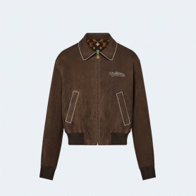 루이비통 엠브로이더드 스웨이드 카프스킨 보머 재킷