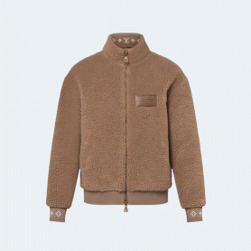 루이비통 레더 패치 플리스 블루종 1AFXTL