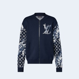 루이비통 집업 코튼 블렌드 블루종 1AFALZ