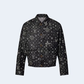 루이비통 모노그램 프린티드 데님 자켓 블랙 1AF318