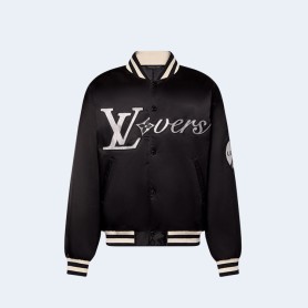 루이비통 엠브로이더드 나일론 베이스볼 블루종 1AFHWQ