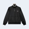 구찌 테크니컬 저지 하프 집업 자켓 블랙