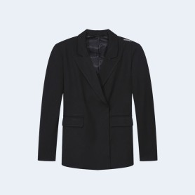 발렌시아가 숄더 뱃지 레터링 수트 자켓