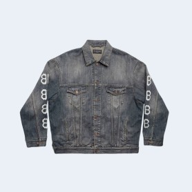 발렌시아가 크립토 라지 핏 데님 자켓