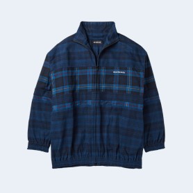 발렌시아가 오버사이즈 체크 코튼 플란넬 보머 자켓