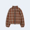 버버리 체크 나일론 퍼퍼 자켓 브라운