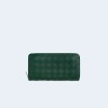 보테가베네타 인트레치아토 지퍼 어라운드 지갑 그린