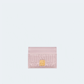 디올 Miss Dior Freesia 카드 지갑 페일핑크