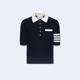 톰브라운 코튼 헥터 리버스 폴로 셔츠 3COLOR (WHITE) (BLACK) (GRAY)