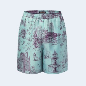 루이비통 모노그램 시티워크 프린티드 실크 쇼츠