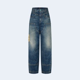 루이비통 워시드 데님 워크웨어 팬츠 1AFWYY