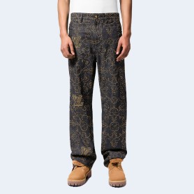 루이비통 엠브로이더드 데님 팬츠