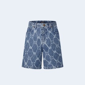 루이비통 모노그램 프린티드 데님 쇼츠 1AFQFF