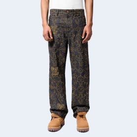 루이비통 엠브로이더드 데님 팬츠 1AFX92