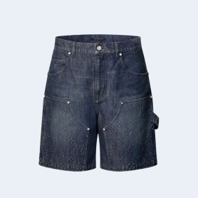 루이비통 다크 인디고 모노그램 데님 카펜터 팬츠