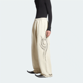 발렌시아가 Y2k 배기 스웨트팬츠 라이트 베이지