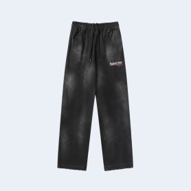 발렌시아가 헤비 듀티 워싱 팬츠 블랙