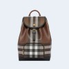 버버리 체크 레더 백팩