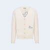 DIOR AND HYLTON NEL 화이트 코튼 블렌드 가디건