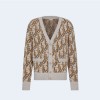 디올 오블리크 베이지 자카드 가디건