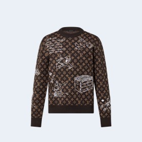 루이비통 모노그램 울 크루넥 하바나 브라운