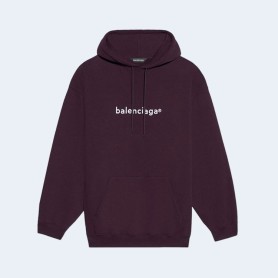 발렌시아가 뉴 카피라이트 후디 버건디