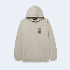 발렌시아가 오버사이즈 로고 프린트 후디 베이지