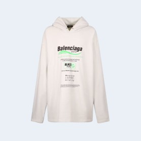 발렌시아가 드라이 클리닝 박시 후디 화이트