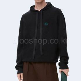 로에베 울 후드 블랙