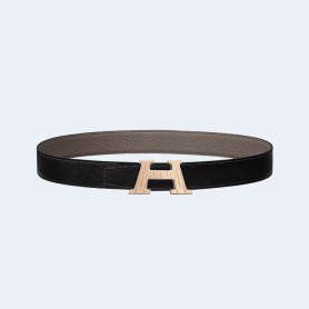 에르메스 H 토고 베이지 벨트 금장 32mm