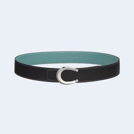 에르메스 럭 리버서블 벨트 블루 블랙 38mm