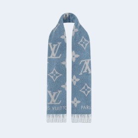 루이비통 레이캬비크 데님 블루 머플러