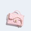 샤넬 핸들 장식의 스몰 플랩백 핑크 AS5355