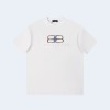 발렌시아가 BB 로고 화이트 티셔츠