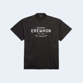 발렌시아가 x Erewhon 오버사이즈 로스 앤젤레스 티셔츠 블랙