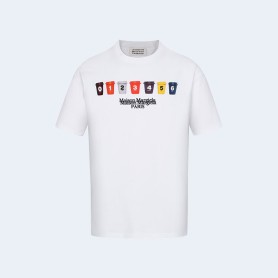 메종 마르지엘라 멀티로고 컵 화이트 티셔츠
