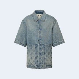 루이비통 숏 슬리브 데님 워크웨어 셔츠 1ABLDH