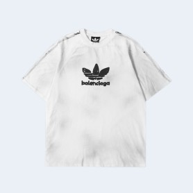 발렌시아가 x 아디다스 블랙 워싱 티셔츠 화이트