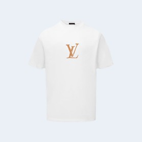 루이비통 레터 프린트 로고 티셔츠 화이트