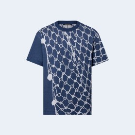 루이비통 코튼 숏 슬리브드 크루넥 티셔츠