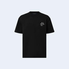 루이비통 시그니처 쇼트 슬리브 티셔츠 블랙