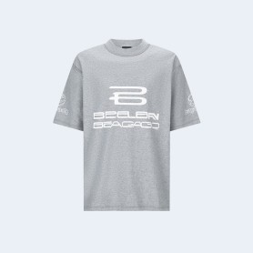 발렌시아가 AI 제너레이티드 미디엄 핏 티셔츠 그레이